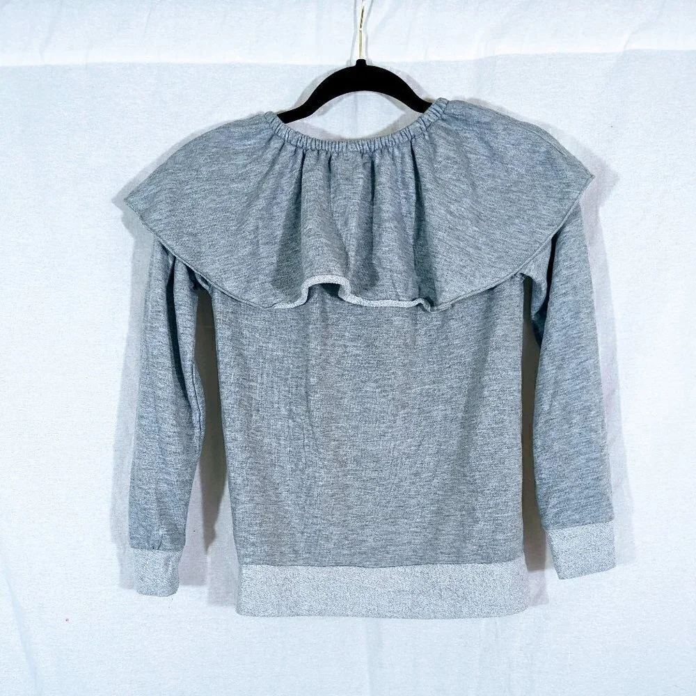 Splendid Light Gray Long Sleeve Sweatshirt Top Size 12